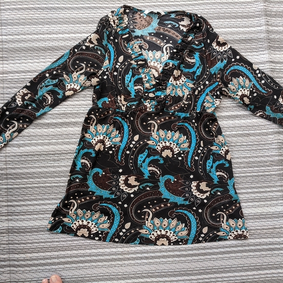 Ruffled V Neck Tunic NWOT - Picture 3 of 3